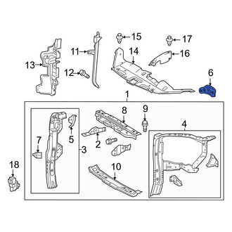 Toyota OE - Left Fender Reinforcement Bar