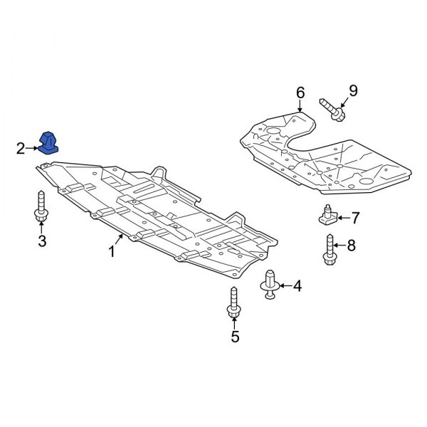 Radiator Support Splash Shield Grommet