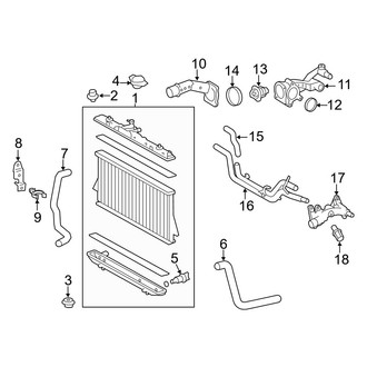 Toyota OE - Cooling - Radiator & Components (LE / LE Plus / Limited / XLE)
