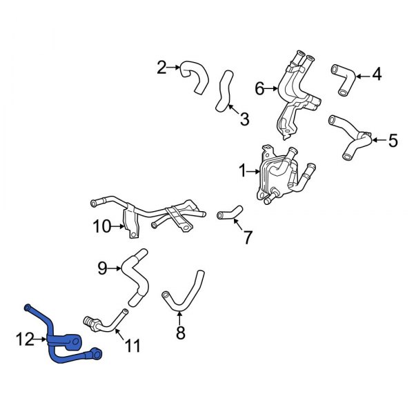 Toyota OE 3290708030 Automatic Transmission Oil Cooler Tube