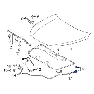Toyota OE - Front Hood Release Handle