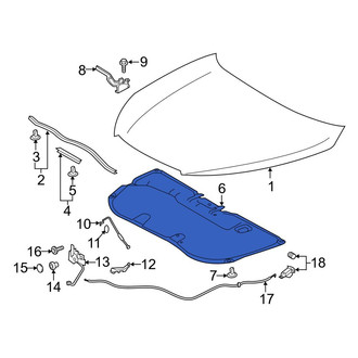 Toyota OE - Front Hood Insulation Pad