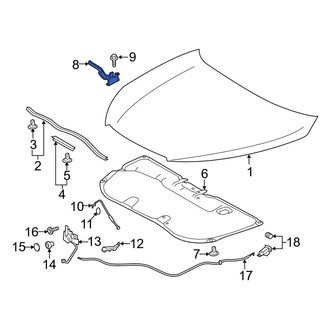 Toyota OE - Front Left Hood Hinge
