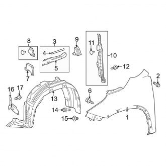 2018 Toyota Highlander OEM Fenders | Front, Rear, Inner — CARiD.com