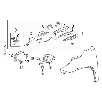 Toyota OE - Front Left Fender Gusset