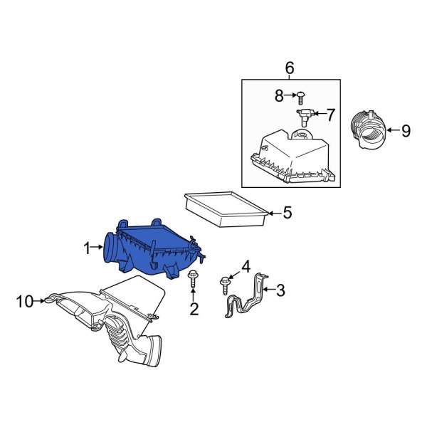 Toyota OE 177010P120 Air Filter Housing
