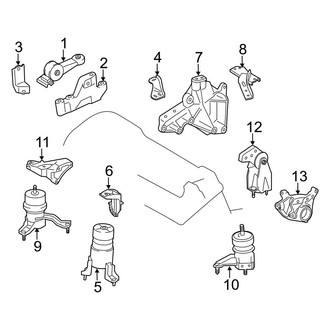 Toyota OE - Engine / Transaxle - Engine & Transmission Mounting (Hybrid Limited)