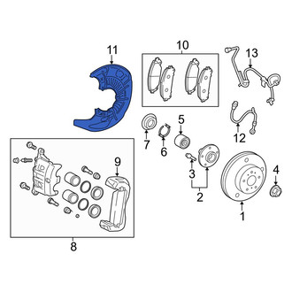 Toyota OE - Front Left Brake Dust Shield