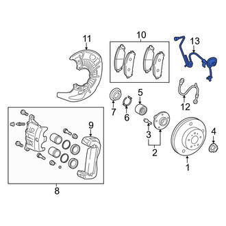 Toyota OE - Front Right ABS Wheel Speed Sensor