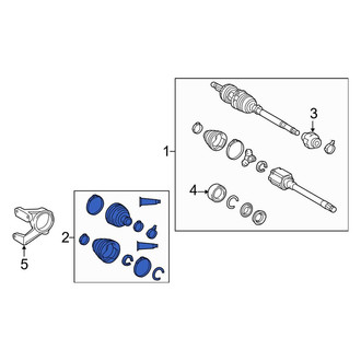 Toyota OE - Front Left Outer CV Joint Boot Kit