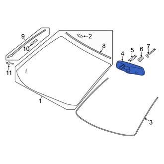 Toyota OE - Front Interior Rear View Mirror