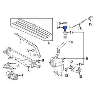 Toyota OE - Washer Fluid Reservoir Filler Pipe Adapter