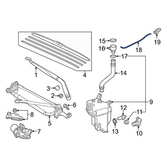 Toyota OE - Front Windshield Washer Hose