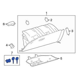 Toyota OE - Front Glove Box Lock Kit