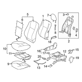 Toyota OE - Seats & Tracks - Passenger Seat Components (Manual)