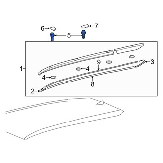 Toyota OE - Roof Luggage Carrier Side Rail Bolt