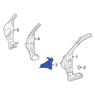 Toyota OE - Left Body A-Pillar Reinforcement Plate