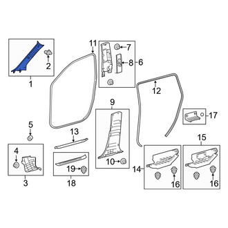 Toyota OE - Left Body A-Pillar Trim Panel