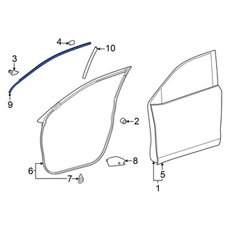 Toyota OE - Front Left Upper Black Out Tape