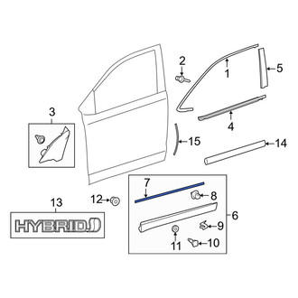 Toyota OE - Front Door Molding Gasket