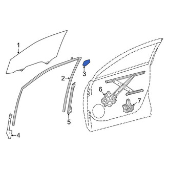 Toyota OE - Front Upper Door Trim Molding