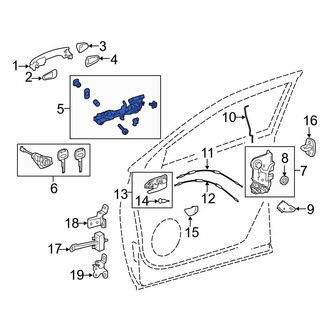 Toyota OE - Front Left Exterior Door Handle Base