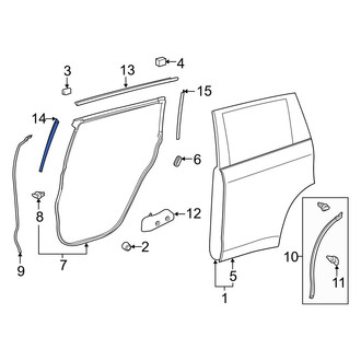 Toyota OE - Rear Left Black Out Tape