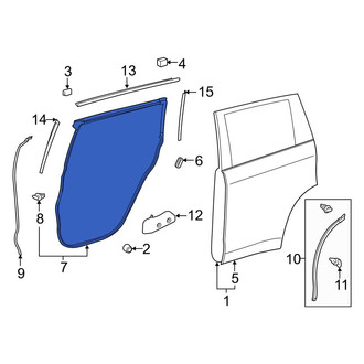 Toyota OE - Rear Left Outer Door Seal