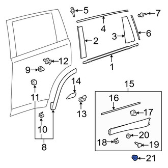 Toyota OE - Back Glass Nut