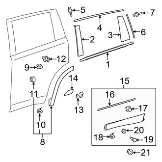 Toyota OE - Rear Door - Exterior Trim