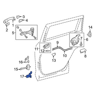 Toyota OE - Rear Left Lower Door Hinge