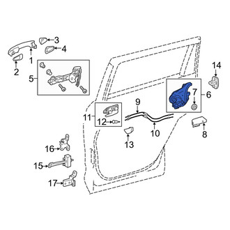 Toyota OE - Rear Left Door Latch Assembly