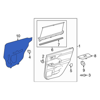 Toyota OE - Rear Left Door Water Deflector