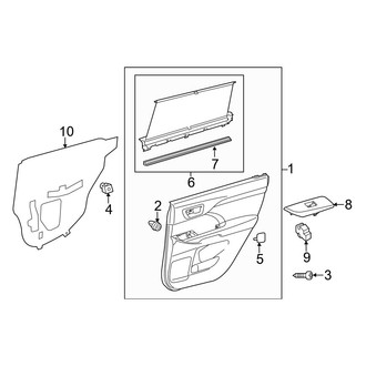 Toyota OE - Rear Door - Interior Trim (With Sunshade)