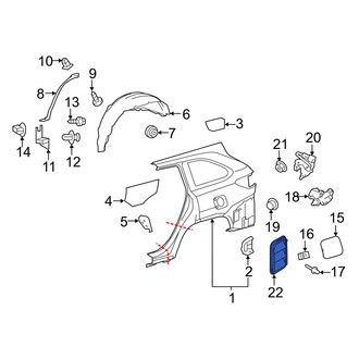 Toyota OE - Rear Quarter Panel Vent