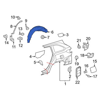 Toyota OE - Rear Left Quarter Panel Splash Shield