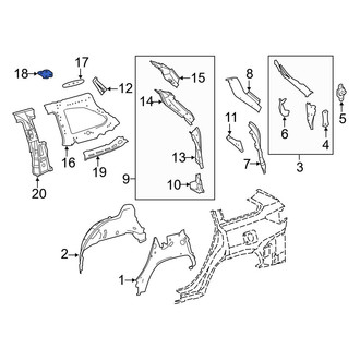 Toyota OE - Rear Left Sunroof Frame Bracket