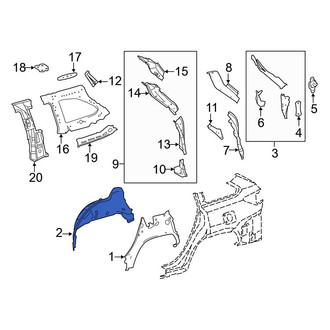 Toyota OE - Rear Left Inner Wheel Housing Side Panel