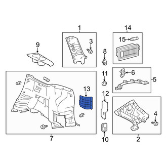 Toyota OE - Rear Left Interior Quarter Panel Trim Panel Access Cover