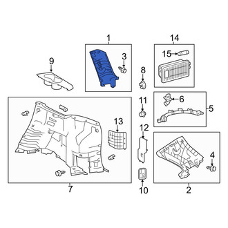 Toyota OE - Rear Left Upper Rearward Interior Quarter Panel Trim Panel