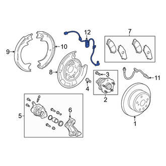 Toyota OE - Rear Left ABS Wheel Speed Sensor Wiring Harness