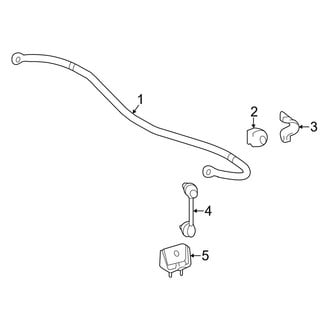 Toyota OE - Rear Suspension - Stabilizer Bar & Components (FWD)