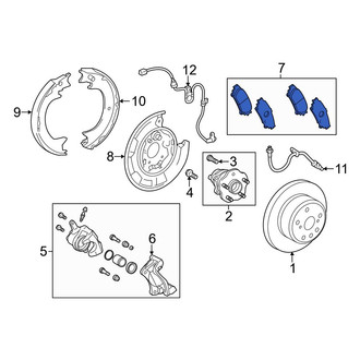 Toyota OE - Rear Disc Brake Pad Set