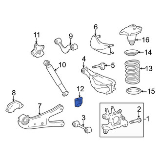 Toyota OE - Rear Right Lower Suspension Shock Absorber Bracket