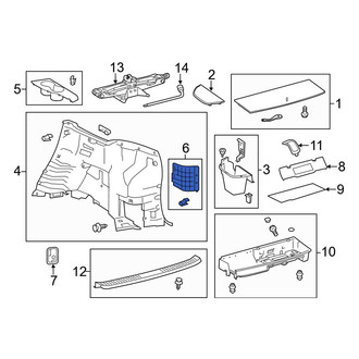 Toyota OE - Rear Left Interior Quarter Panel Trim Panel Access Cover