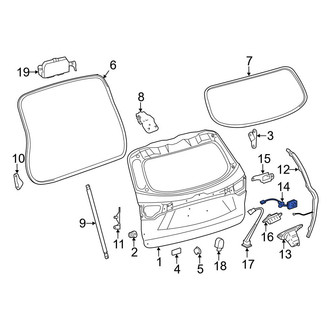 Toyota OE - Rear Back Glass Release Switch