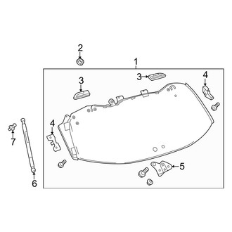 Toyota OE - Lift Gate - Glass (Flip Up Type)