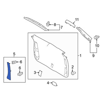 Toyota OE - Rear Right Liftgate Trim Cover