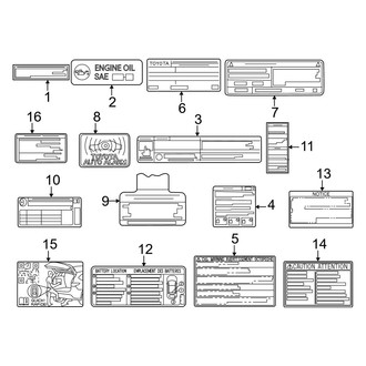 Toyota OE - Information Labels - Labels