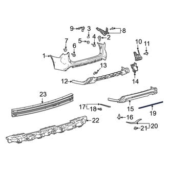 Toyota OE - Rear Center Bumper Trim
